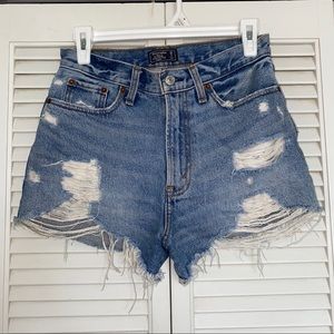 ABERCROMBIE | Annie high rise denim shorts